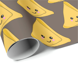 Indisk Snack Samosa Cute Kawaii Food Patterned Presentpapper