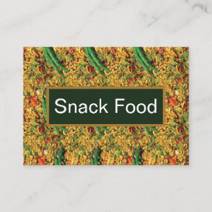 Indisk Snacks Bhelpuri Snack Food Mönster Visitkort