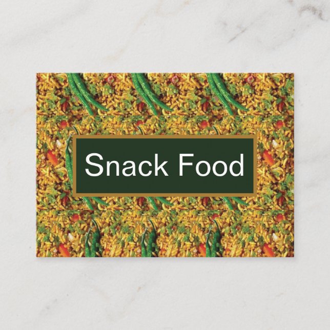Indisk Snacks Bhelpuri Snack Food Mönster Visitkort (Framsida)