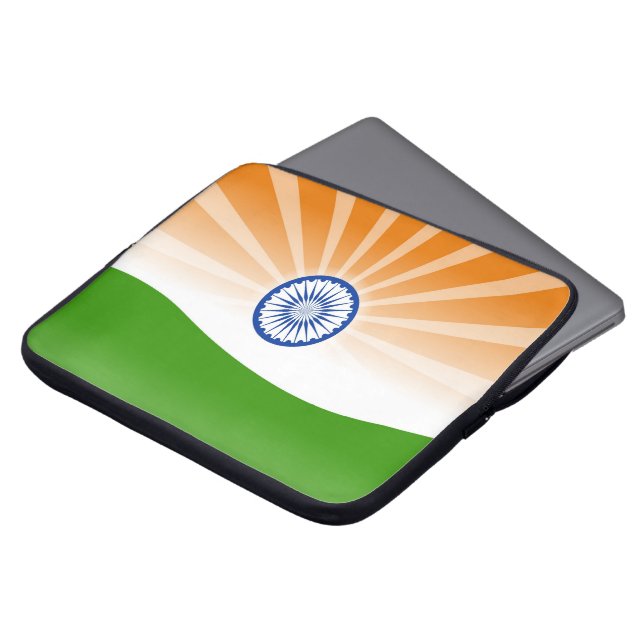 "Indisk" sol Laptop Sleeve (Framsida topp)
