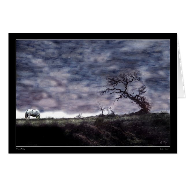 Indisk solnedgång hälsningskort (Framsidan Horizontal)