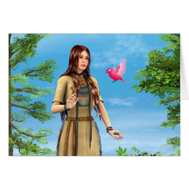 indisk sommar hälsningskort (Framsidan Horizontal)