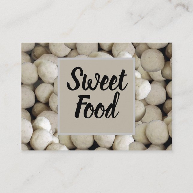 Indisk sötsaker Vetemjöl Flour Ladoos Sweet Food Visitkort (Framsida)