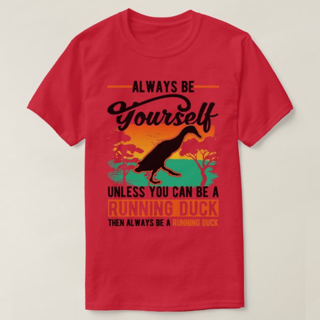 Indisk Springer Gift som kör Anka 7 T Shirt (Design framsida)