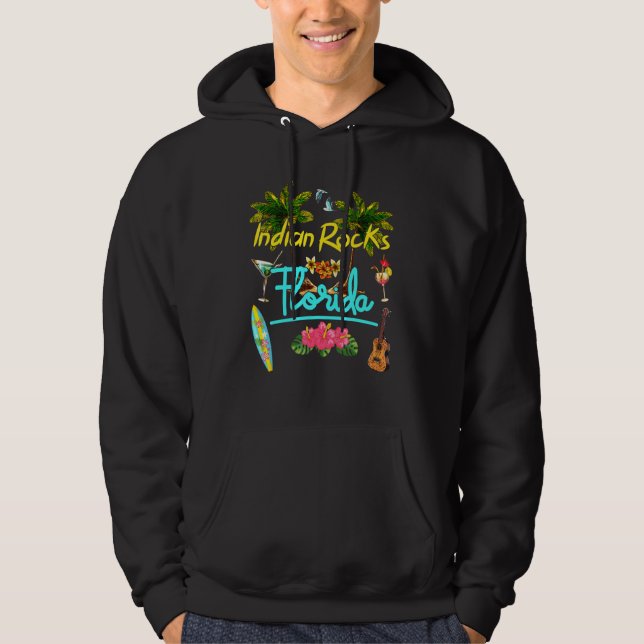 Indisk Sten Florida Beach Summer Handflatan Sol Se Hoodie (Framsida)