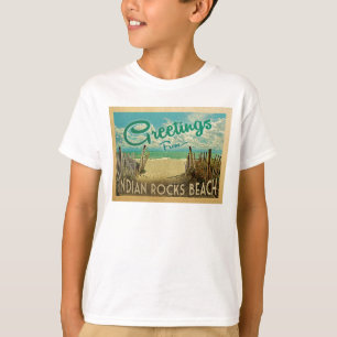 Indisk stenstrandvintage resor t shirt