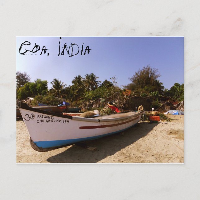 Indisk strandtid vykort (Framsida)