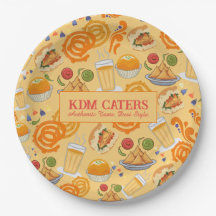 Indisk Street Food Mönster Colorful Festive Chai