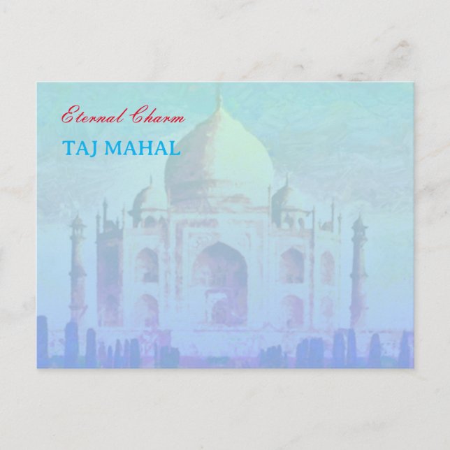 Indisk Taj mahal vykort (Framsida)