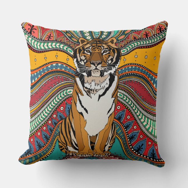 Indisk tiger kudde (Framsida)