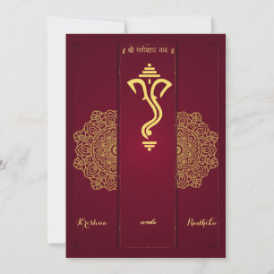Indisk traditionell ganesha inbjudningar