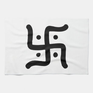 indisk traditionell hinduisk hakkorssymbolreligion kökshandduk