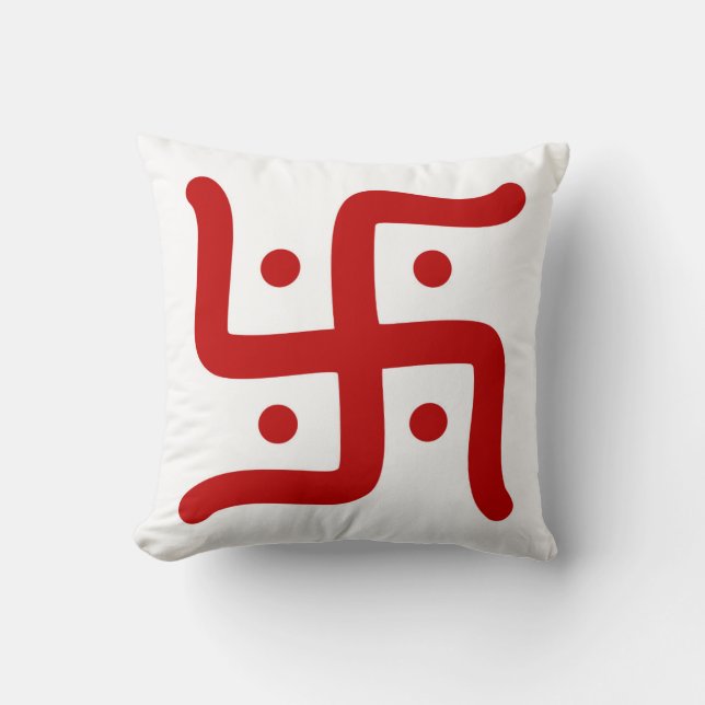 indisk traditionell hinduisk hakkorssymbolreligion kudde (Framsida)