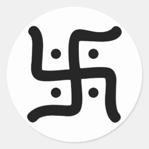 indisk traditionell hinduisk hakkorssymbolreligion runt klistermärke