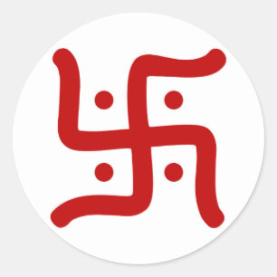 indisk traditionell hinduisk hakkorssymbolreligion runt klistermärke