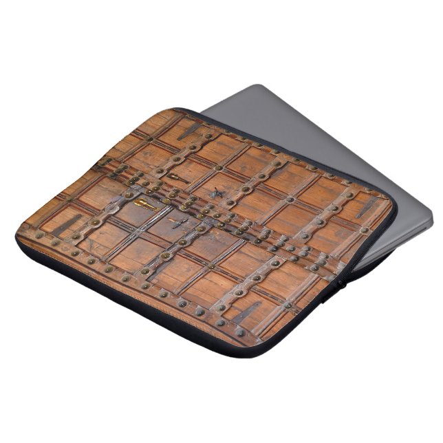 Indisk trädörr laptop fodral (Framsida topp)
