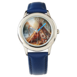 Indisk transil-teepé vid en serenflod armbandsur