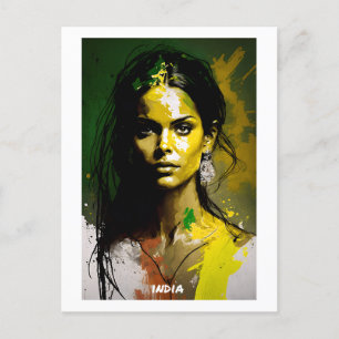Indisk vykort - World Women Collection