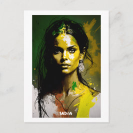 Indisk vykort - World Women Collection