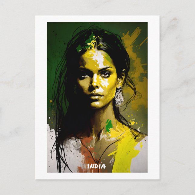 Indisk vykort - World Women Collection (Framsida)