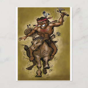 indisk Warrior Vykort