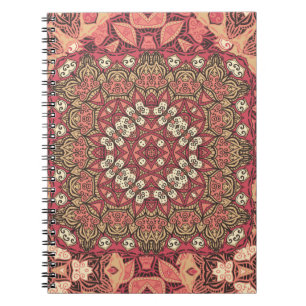Indiska abstraktens medallion mönster. Boho och zi Anteckningsbok