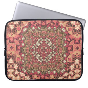 Indiska abstraktens medallion mönster. Boho och zi Laptop Fodral