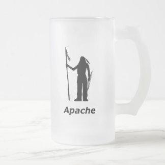 Indiska apache frostat ölglas