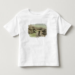 Indiska asiatiska elefanter leker strider tee