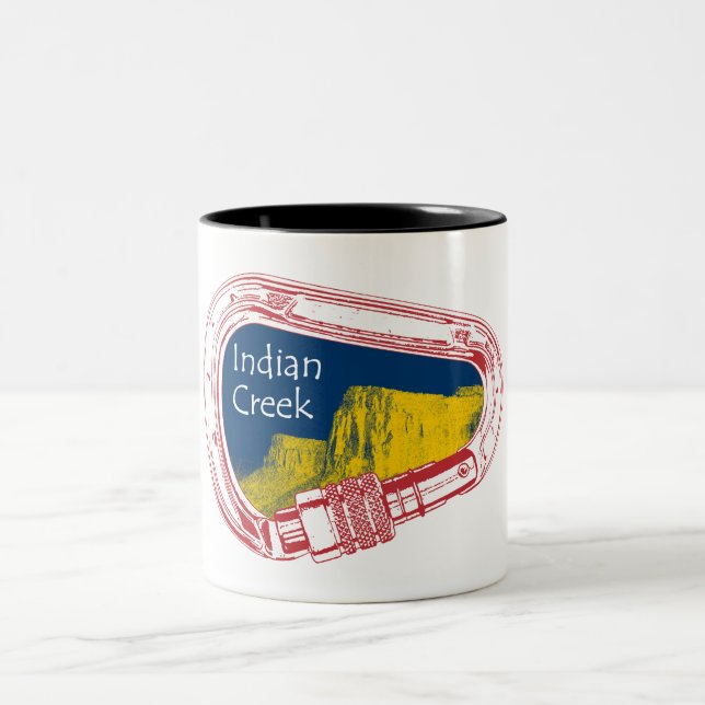 Indiska Bäck-klätterkarabiner Två-Tonad Mugg (Center)