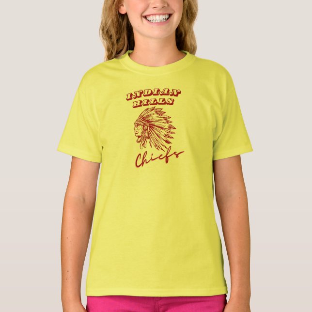Indiska Backe Chiefs Girls Gult School Pride Tee (Framsida)