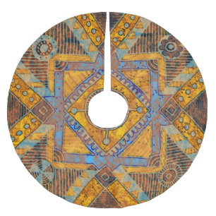 Indiska Blommigten Paisley: Ethnic Medallion. Julgransmatta Borstad Polyester