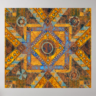 Indiska Blommigten Paisley: Ethnic Medallion. Poster