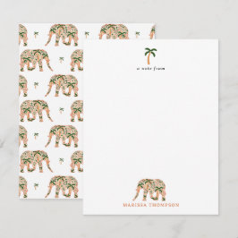 Indiska Blommigten Paisley Ornate Elephants Anteckningskort