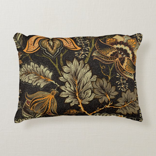 Indiska blommigten paisley, sömlös etnisk mönster. prydnadskudde (Framsidan)