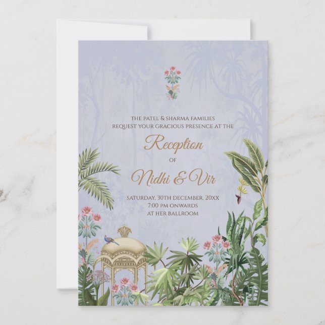 Indiska bröllopsinbjudningar Digital India-inbjudn Inbjudningar (Framsida)