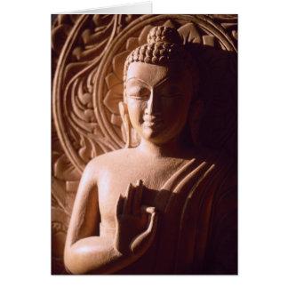 indiska Buddha i Wood Hälsningskort
