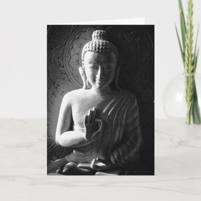 Indiska buddha - svartvitt kort (Framsida)