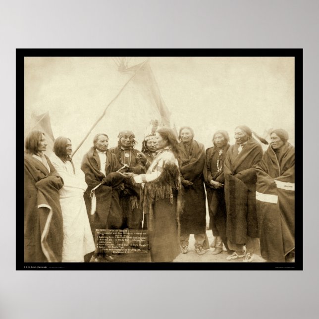 Indiska chefer med general Miles SD 1891 Poster (Framsidan)