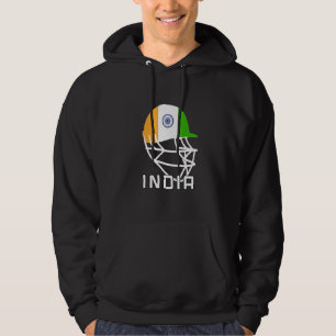 Indiska Cricket Fläkt Helmet India Cricket Players Hoodie
