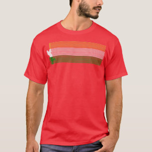 Indiska cricket med indiska Flagga T Shirt