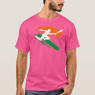 Indiska cricket med löpande man för och Manar T Shirt