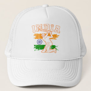 Indiska Cricket Player Batsman Design Trucker Keps