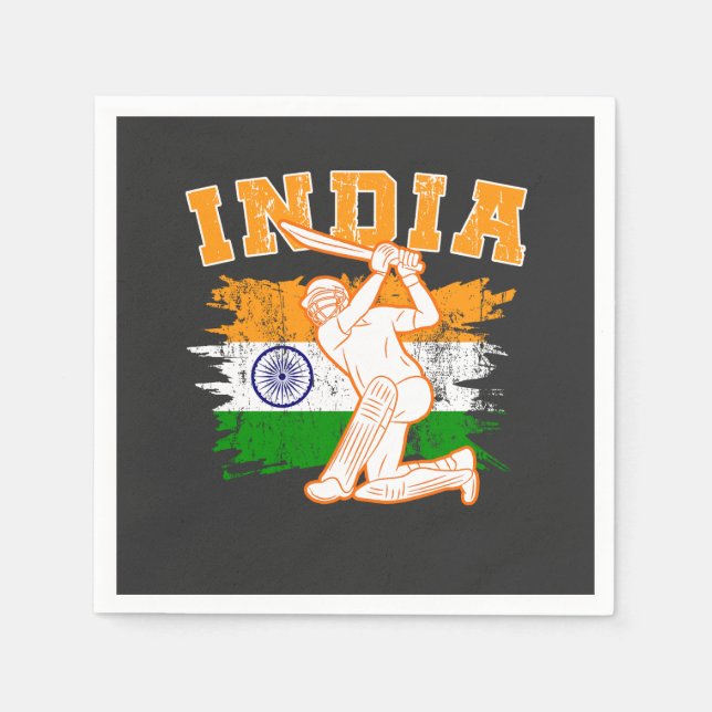 Indiska Cricket Player Pappersservett (Framsidan)
