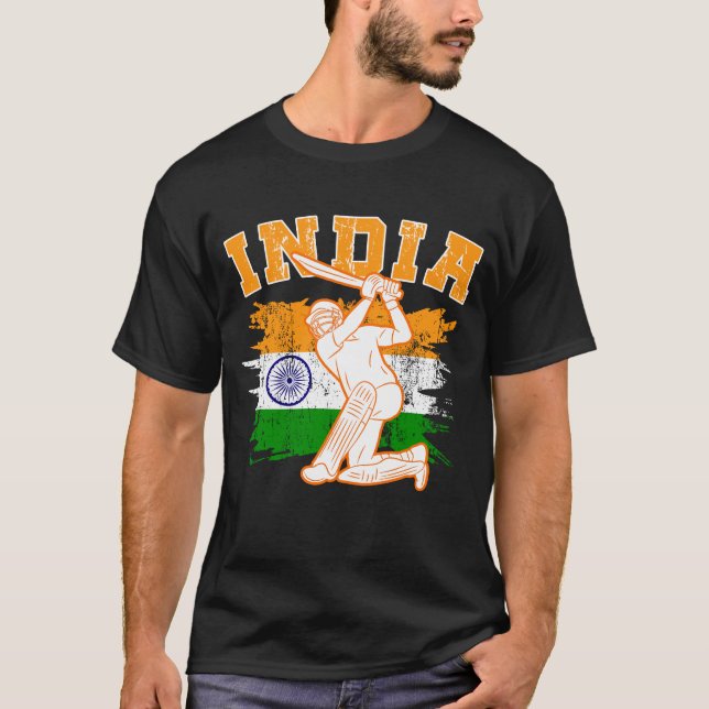 Indiska Cricket Player T Shirt (Framsida)