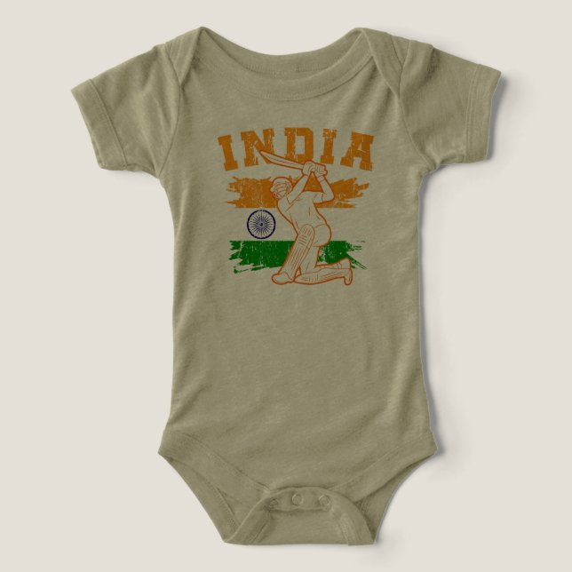 Indiska Cricket Player T Shirt (Design Framsida)