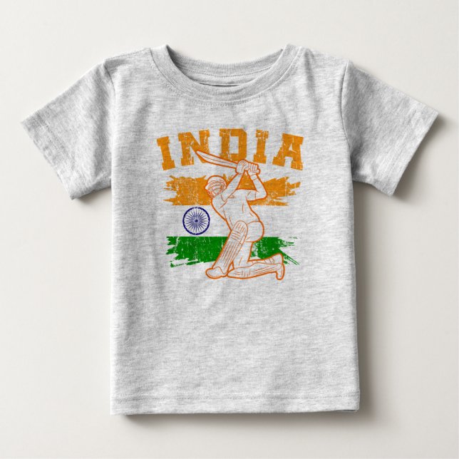 Indiska Cricket Player T Shirt (Framsida)