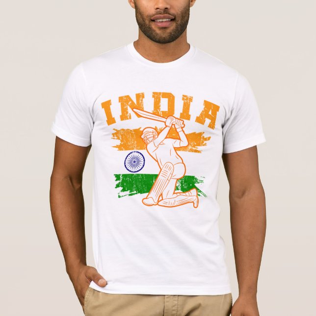Indiska Cricket Player T Shirt (Framsida)