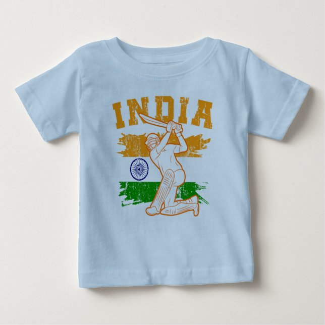 Indiska Cricket Player T Shirt (Framsida)