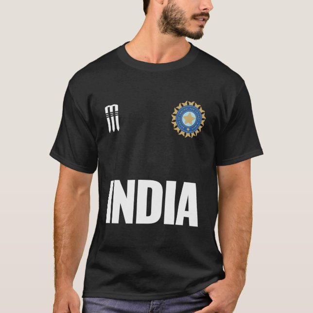 indiska Cricket Supporters T T Shirt Jersey India  (Framsida)